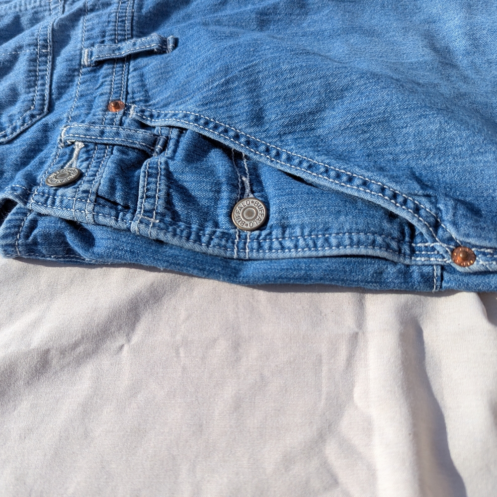 MAKE OFFER! Vintage 80s Classic Buffalo Blue Jean Overalls by David Bitton - Picture 14 of 16